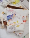 Swaddle, bamboo and cotton, Clocks, size 120x120 cm