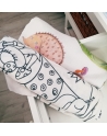 Swaddle, bamboo and cotton, Clocks, size 120x120 cm